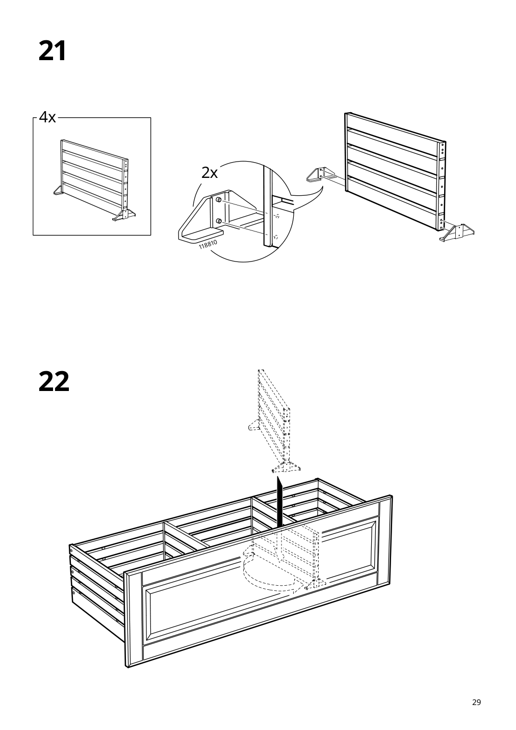 Assembly instructions for IKEA Godmorgon sink cabinet with 2 drawers kasjoen white | Page 29 - IKEA GODMORGON/TOLKEN / KATTEVIK sink cabinet with top + 15¾" sink 093.089.10