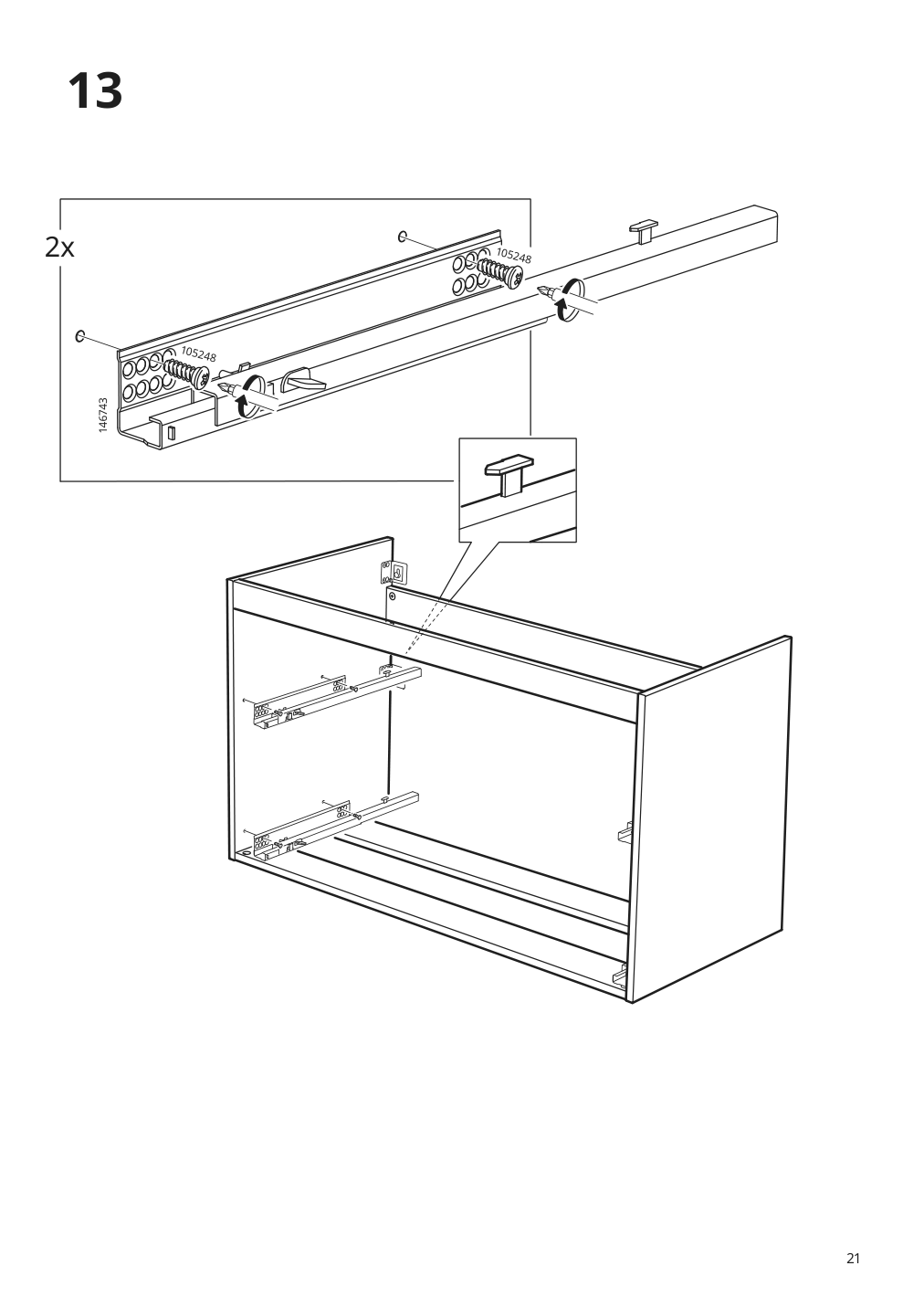 Assembly instructions for IKEA Godmorgon sink cabinet with 2 drawers white | Page 21 - IKEA GODMORGON/TOLKEN / TÖRNVIKEN cabinet, countertop, 19 5/8" sink 593.092.81