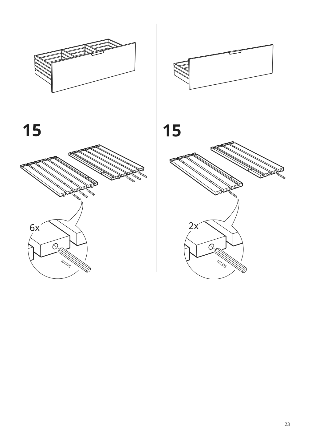 Assembly instructions for IKEA Godmorgon sink cabinet with 2 drawers white | Page 23 - IKEA GODMORGON/TOLKEN / TÖRNVIKEN cabinet, countertop, 19 5/8" sink 593.092.81