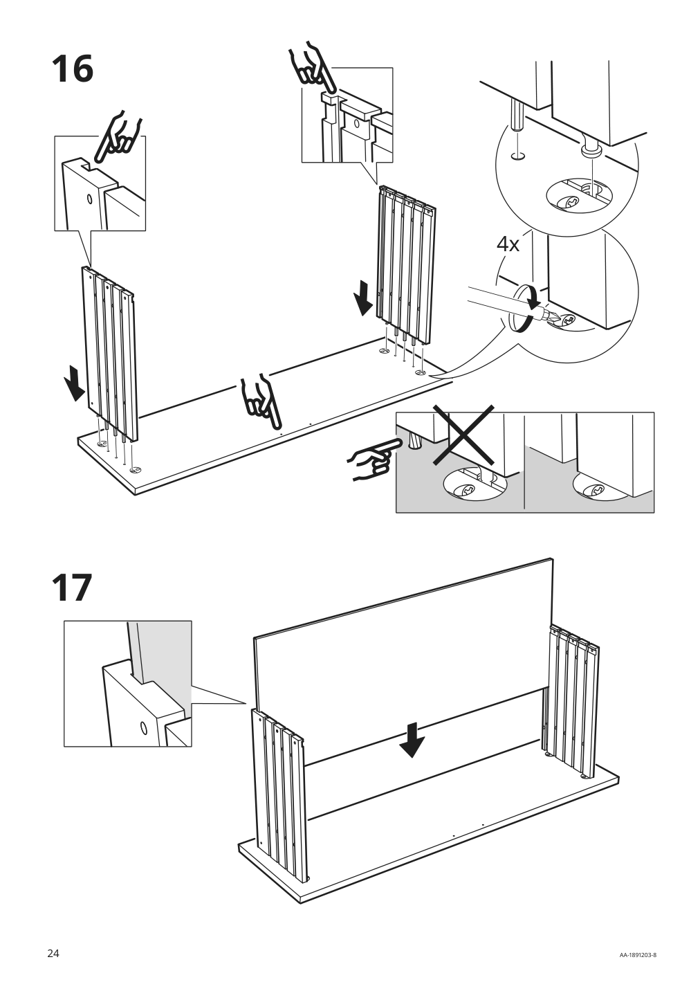 Assembly instructions for IKEA Godmorgon sink cabinet with 2 drawers white | Page 24 - IKEA GODMORGON/TOLKEN / TÖRNVIKEN cabinet, countertop, 19 5/8" sink 593.092.81