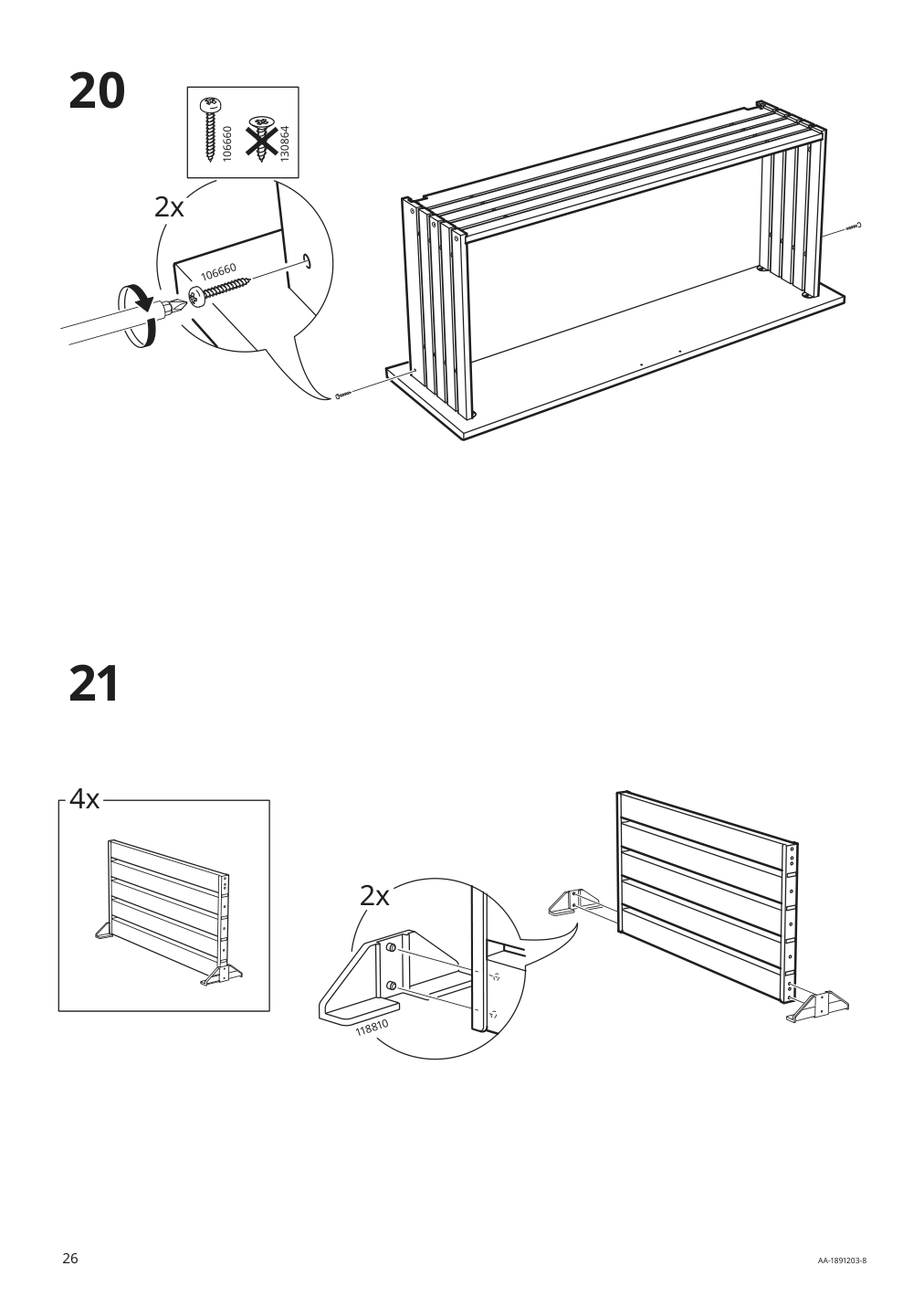 Assembly instructions for IKEA Godmorgon sink cabinet with 2 drawers white | Page 26 - IKEA GODMORGON/TOLKEN / TÖRNVIKEN cabinet, countertop, 19 5/8" sink 593.092.81