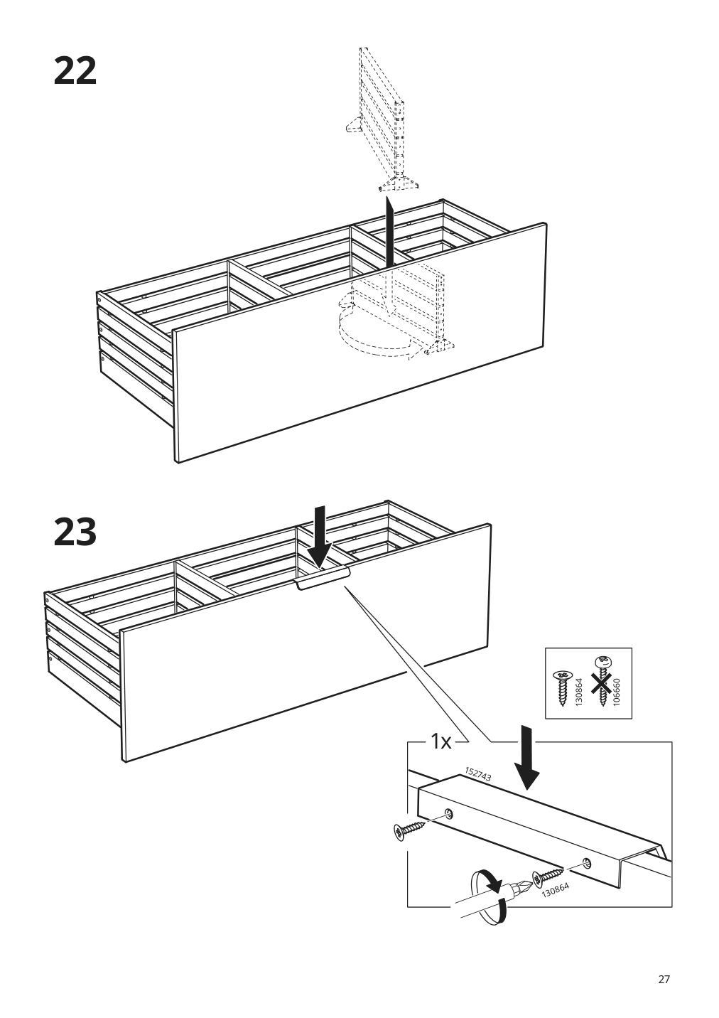 Assembly instructions for IKEA Godmorgon sink cabinet with 2 drawers white | Page 27 - IKEA GODMORGON/TOLKEN / TÖRNVIKEN cabinet, countertop, 19 5/8" sink 593.092.81