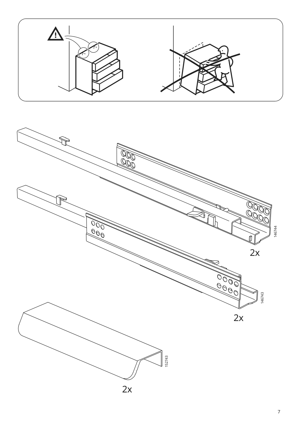 Assembly instructions for IKEA Godmorgon sink cabinet with 2 drawers white | Page 7 - IKEA GODMORGON/TOLKEN / TÖRNVIKEN cabinet, countertop, 19 5/8" sink 593.092.81