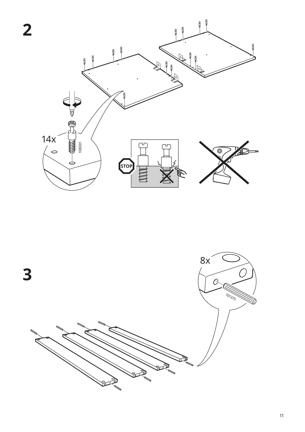 Assembly instructions for IKEA Godmorgon sink cabinet with 2 drawers white | Page 11 - IKEA GODMORGON/TOLKEN / TÖRNVIKEN cabinet, countertop, 19 5/8" sink 593.087.62