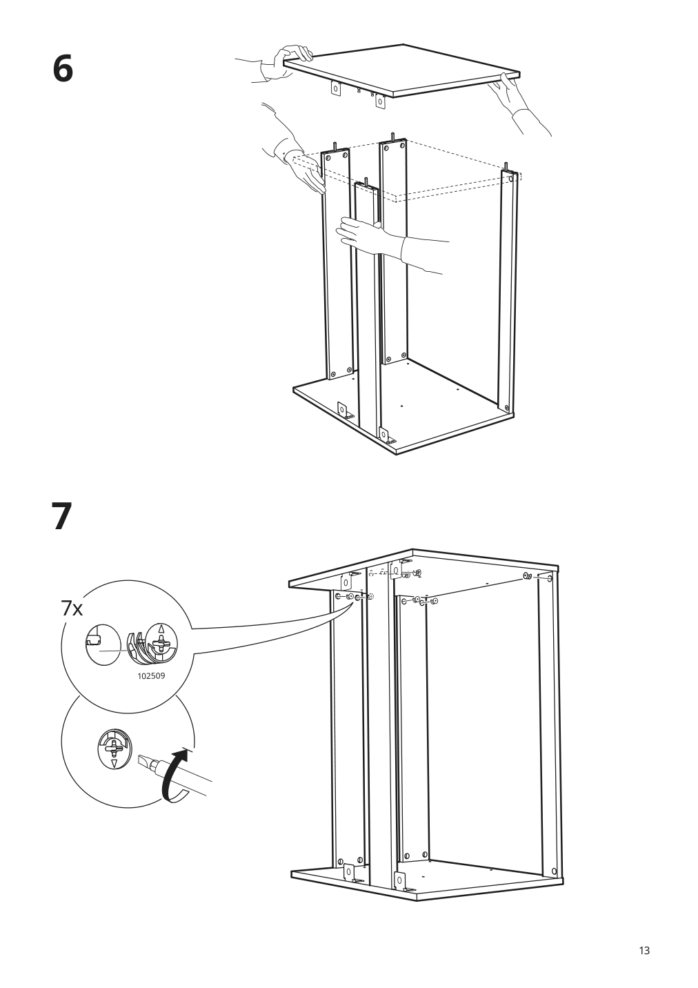 Assembly instructions for IKEA Godmorgon sink cabinet with 2 drawers white | Page 13 - IKEA GODMORGON/TOLKEN / TÖRNVIKEN cabinet, countertop, 19 5/8" sink 593.087.62