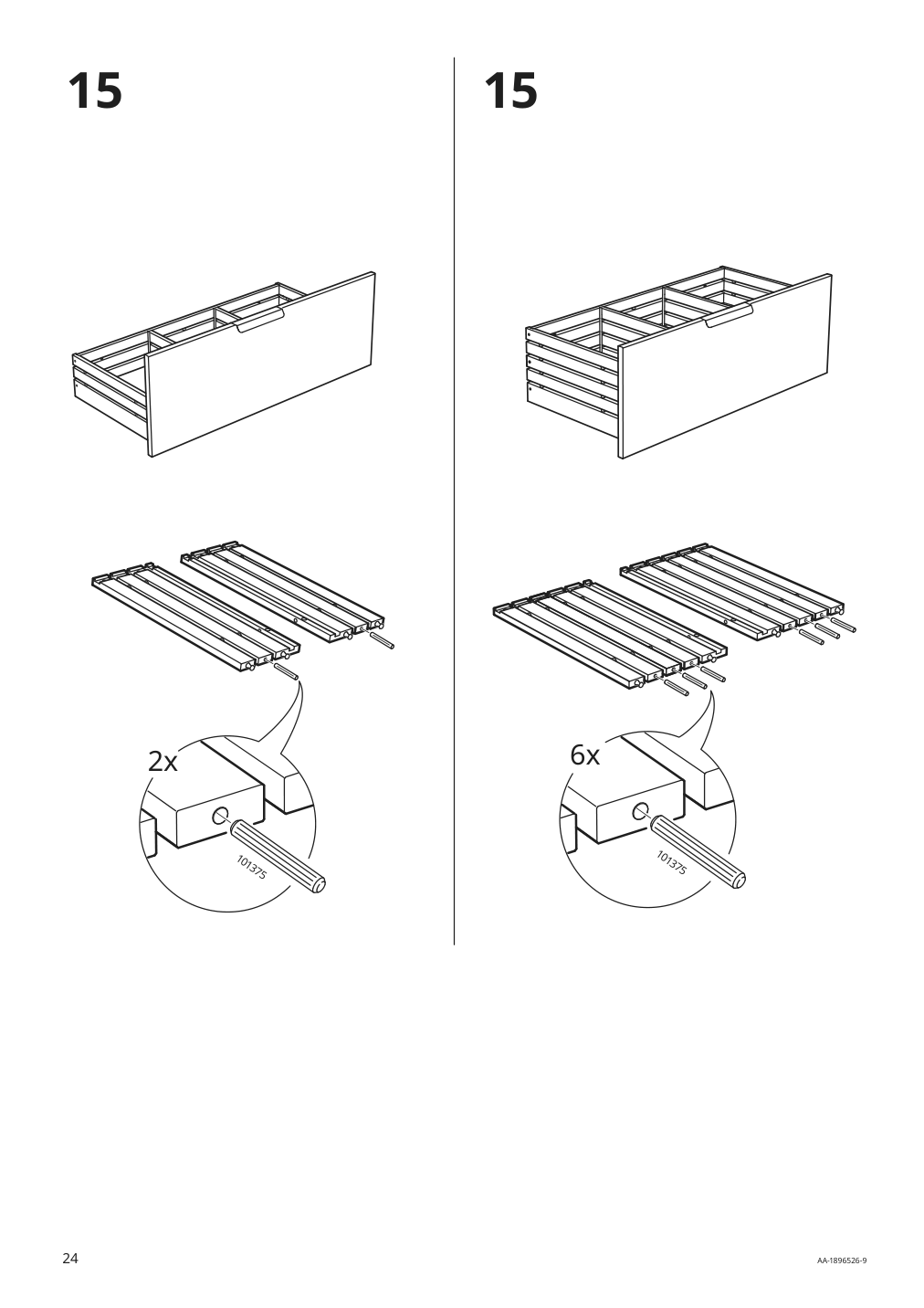 Assembly instructions for IKEA Godmorgon sink cabinet with 2 drawers white | Page 24 - IKEA GODMORGON/TOLKEN / TÖRNVIKEN cabinet, countertop, 19 5/8" sink 593.087.62