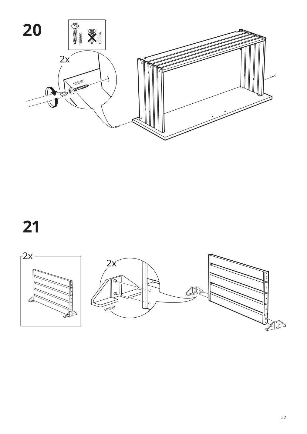 Assembly instructions for IKEA Godmorgon sink cabinet with 2 drawers white | Page 27 - IKEA GODMORGON/TOLKEN / TÖRNVIKEN cabinet, countertop, 19 5/8" sink 593.087.62