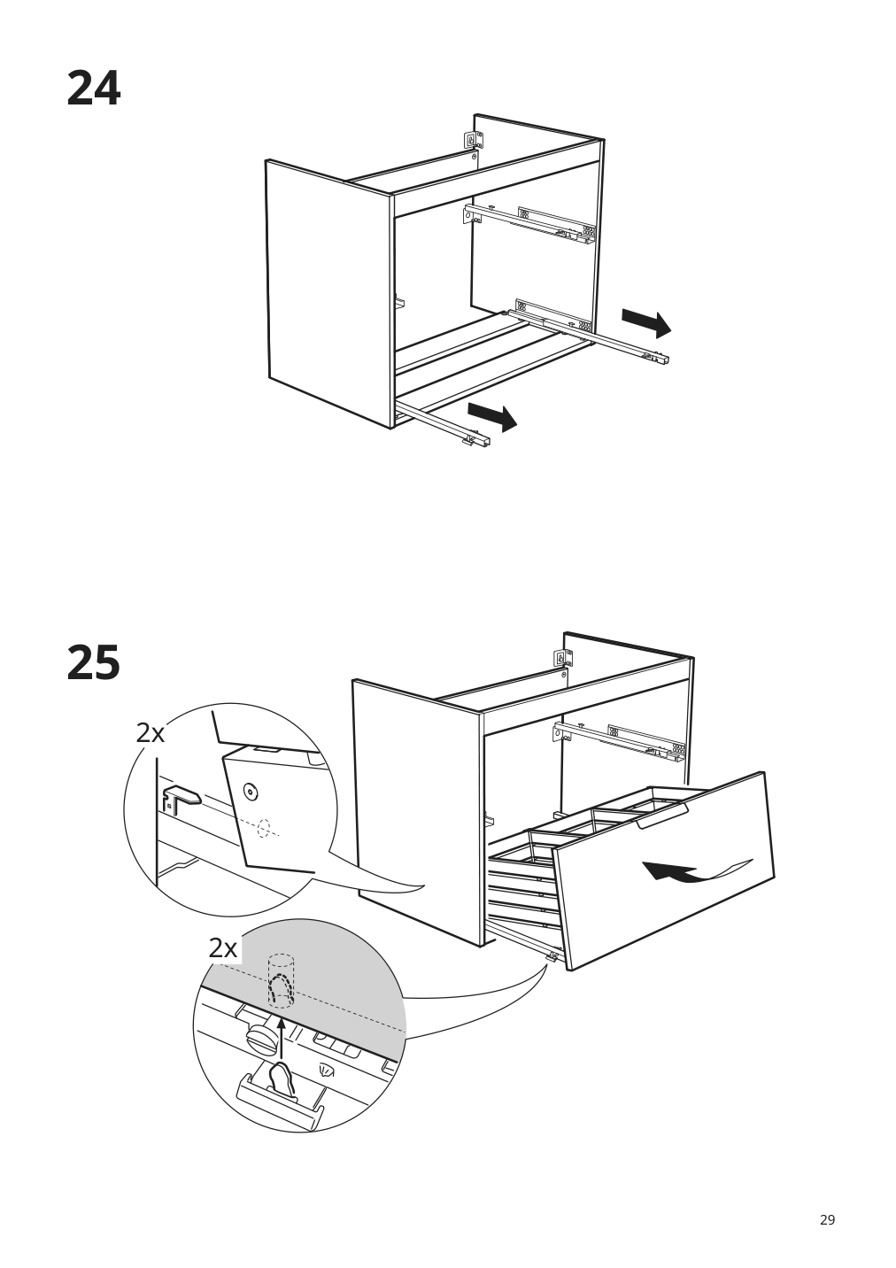 Assembly instructions for IKEA Godmorgon sink cabinet with 2 drawers white | Page 29 - IKEA GODMORGON/TOLKEN / TÖRNVIKEN cabinet, countertop, 19 5/8" sink 593.087.62