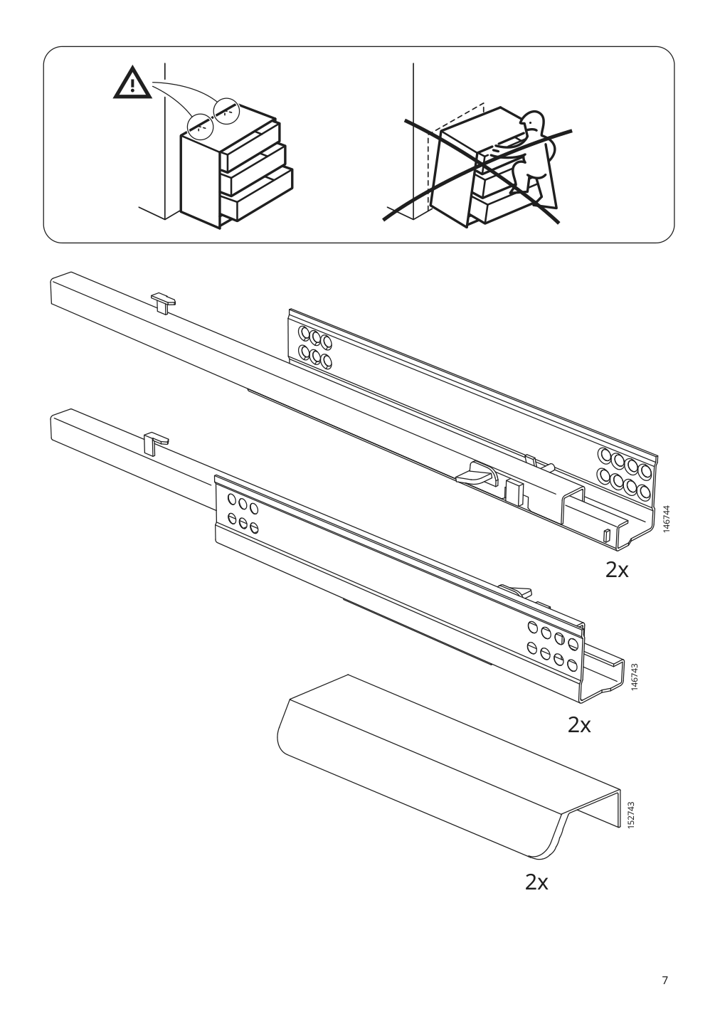 Assembly instructions for IKEA Godmorgon sink cabinet with 2 drawers white | Page 7 - IKEA GODMORGON/TOLKEN / TÖRNVIKEN cabinet, countertop, 19 5/8" sink 593.087.62