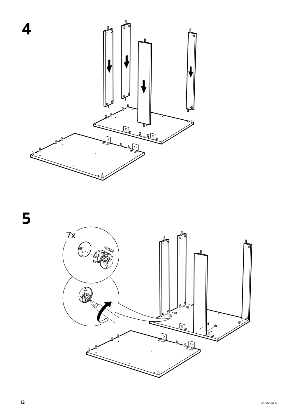 Assembly instructions for IKEA Godmorgon sink cabinet with 4 drawers high gloss gray | Page 12 - IKEA GODMORGON sink cabinet with 4 drawers 503.440.95