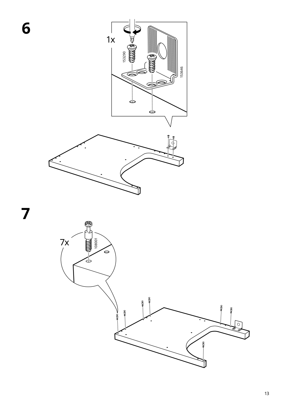 Assembly instructions for IKEA Godmorgon sink cabinet with 4 drawers high gloss gray | Page 13 - IKEA GODMORGON sink cabinet with 4 drawers 503.440.95