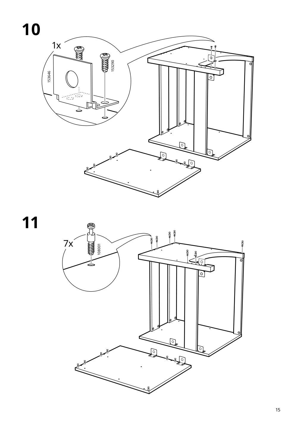 Assembly instructions for IKEA Godmorgon sink cabinet with 4 drawers high gloss gray | Page 15 - IKEA GODMORGON sink cabinet with 4 drawers 503.440.95