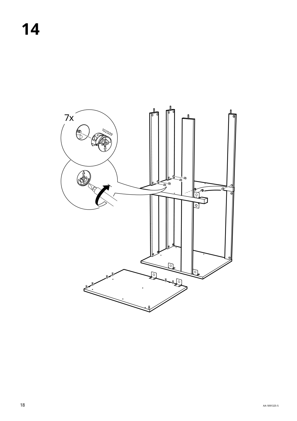 Assembly instructions for IKEA Godmorgon sink cabinet with 4 drawers high gloss gray | Page 18 - IKEA GODMORGON / ODENSVIK sink cabinet with 4 drawers 692.931.28