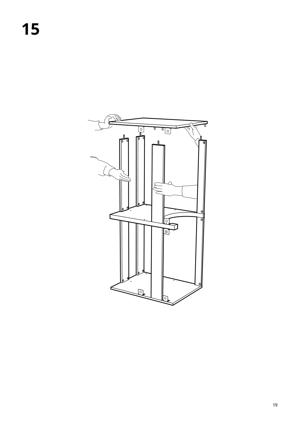 Assembly instructions for IKEA Godmorgon sink cabinet with 4 drawers high gloss gray | Page 19 - IKEA GODMORGON / ODENSVIK sink cabinet with 4 drawers 692.931.28