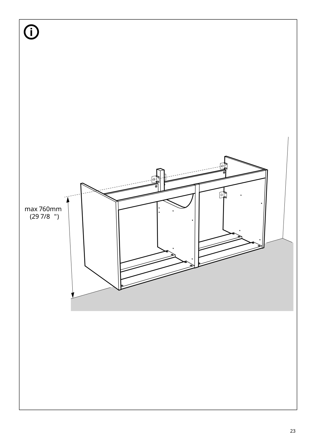 Assembly instructions for IKEA Godmorgon sink cabinet with 4 drawers high gloss gray | Page 23 - IKEA GODMORGON / ODENSVIK sink cabinet with 4 drawers 692.931.28