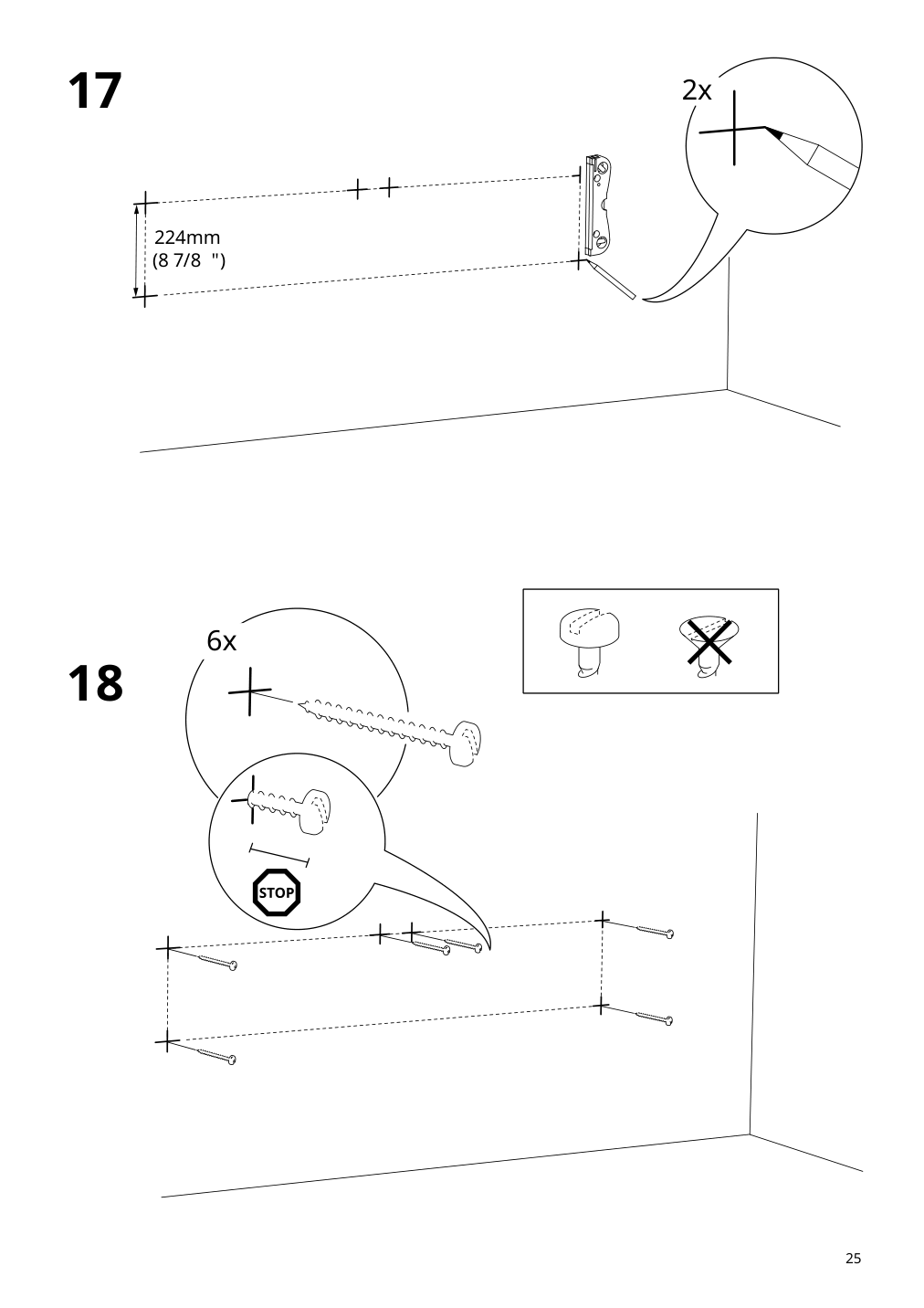 Assembly instructions for IKEA Godmorgon sink cabinet with 4 drawers high gloss gray | Page 25 - IKEA GODMORGON / ODENSVIK sink cabinet with 4 drawers 692.931.28