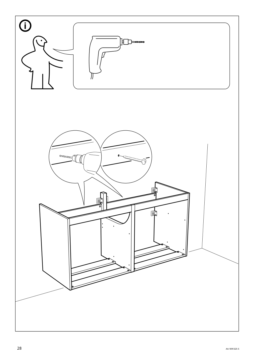 Assembly instructions for IKEA Godmorgon sink cabinet with 4 drawers high gloss gray | Page 28 - IKEA GODMORGON / ODENSVIK sink cabinet with 4 drawers 692.931.28