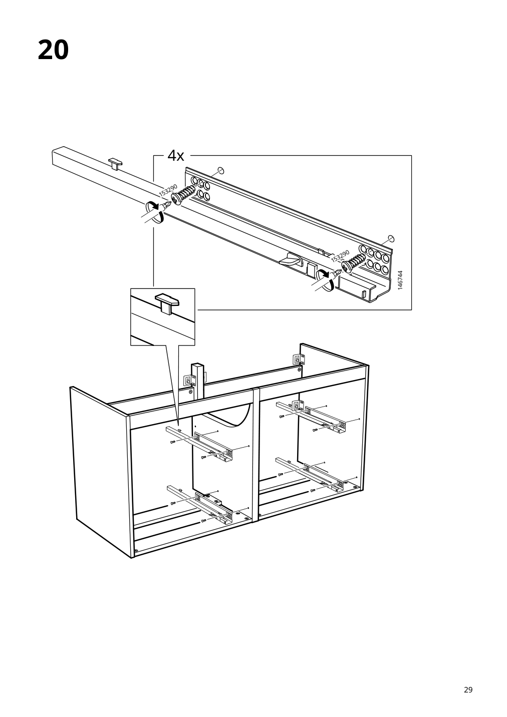 Assembly instructions for IKEA Godmorgon sink cabinet with 4 drawers high gloss gray | Page 29 - IKEA GODMORGON / ODENSVIK sink cabinet with 4 drawers 692.931.28