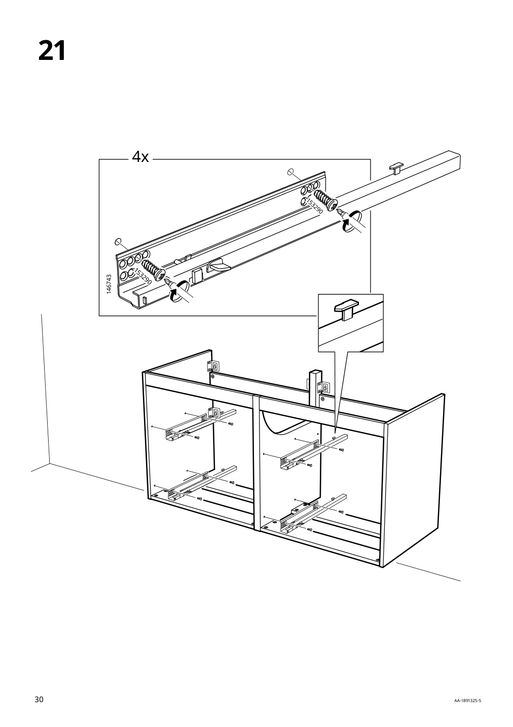 Assembly instructions for IKEA Godmorgon sink cabinet with 4 drawers high gloss gray | Page 30 - IKEA GODMORGON / ODENSVIK sink cabinet with 4 drawers 692.931.28