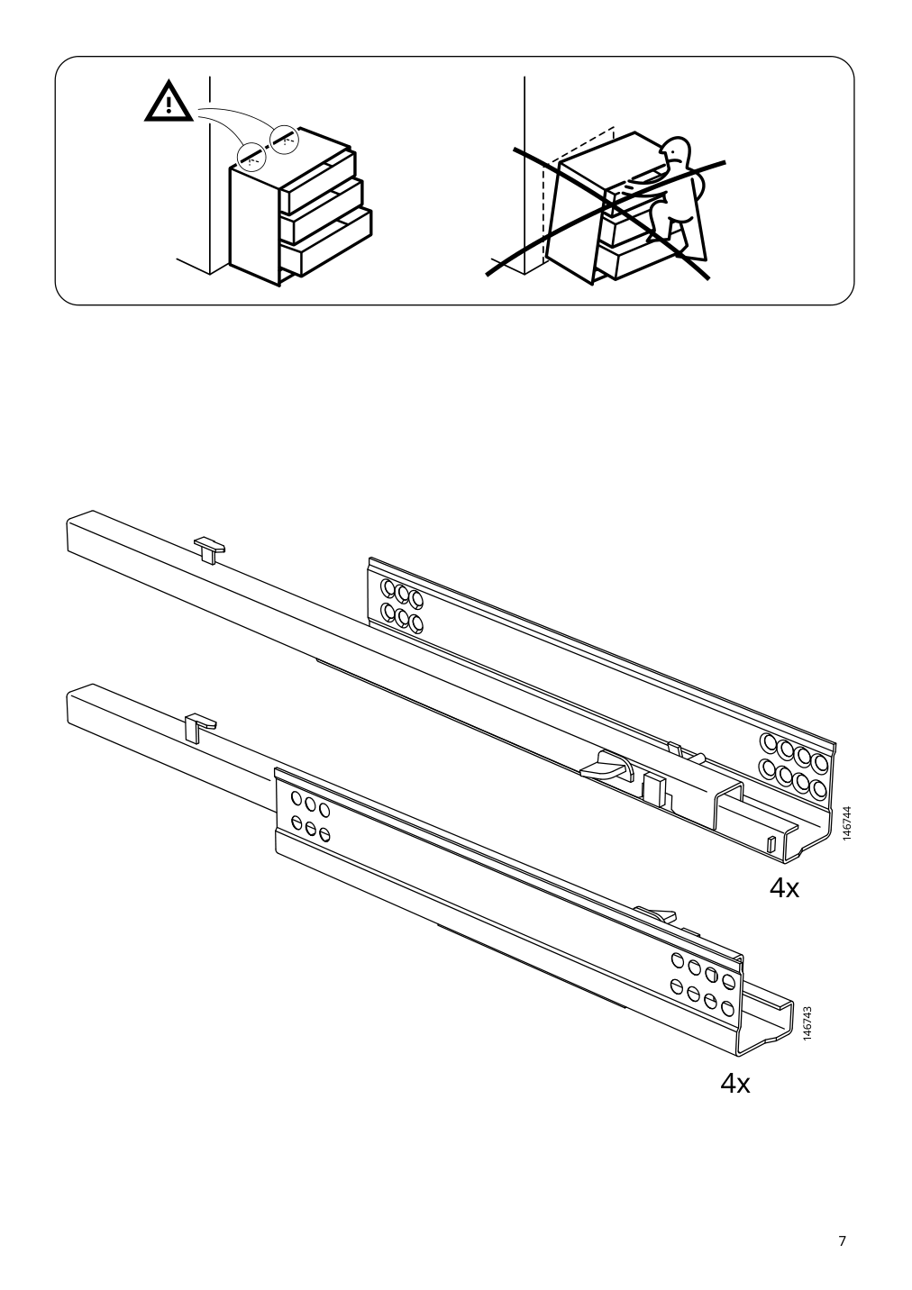 Assembly instructions for IKEA Godmorgon sink cabinet with 4 drawers high gloss gray | Page 7 - IKEA GODMORGON / ODENSVIK sink cabinet with 4 drawers 692.931.28