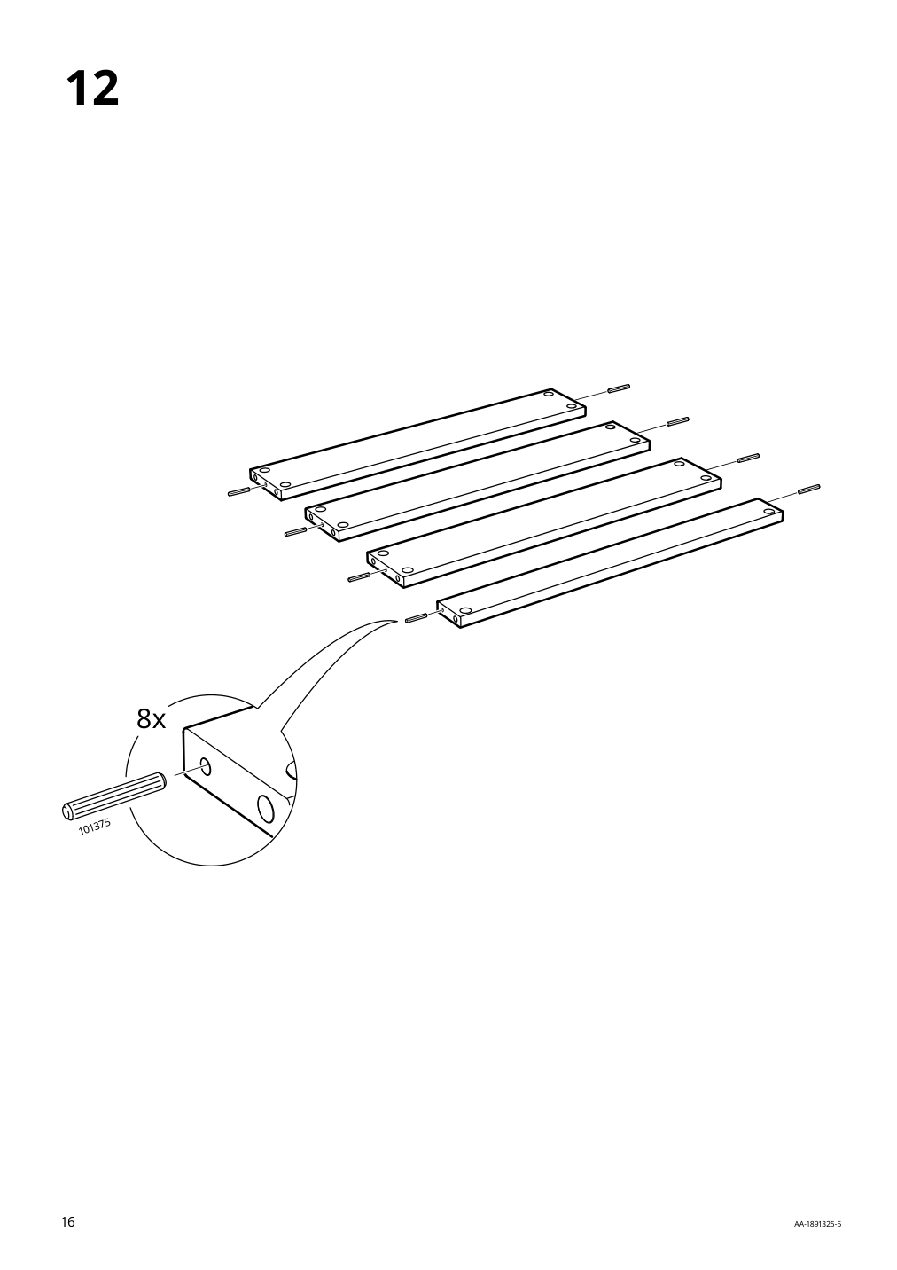 Assembly instructions for IKEA Godmorgon sink cabinet with 4 drawers high gloss white | Page 16 - IKEA GODMORGON/TOLKEN / HÖRVIK cabinet, top + 17 3/4x12 2/8" sink 593.094.55