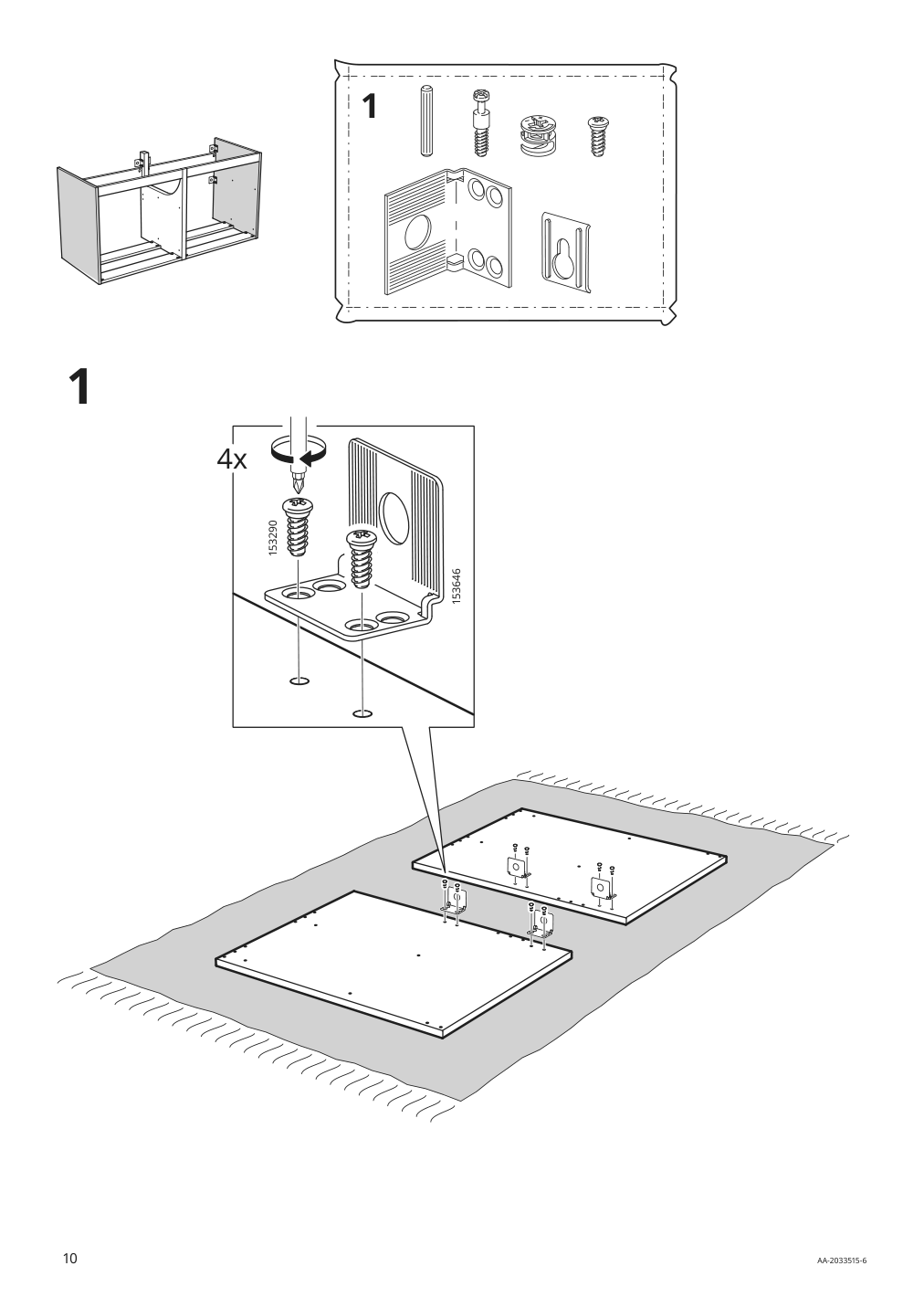 Assembly instructions for IKEA Godmorgon bathroom vanity with 4 drawers kasjoen white | Page 10 - IKEA GODMORGON bathroom vanity with 4 drawers 503.876.74