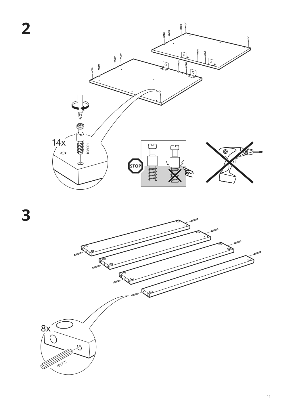 Assembly instructions for IKEA Godmorgon bathroom vanity with 4 drawers kasjoen white | Page 11 - IKEA GODMORGON bathroom vanity with 4 drawers 503.876.74