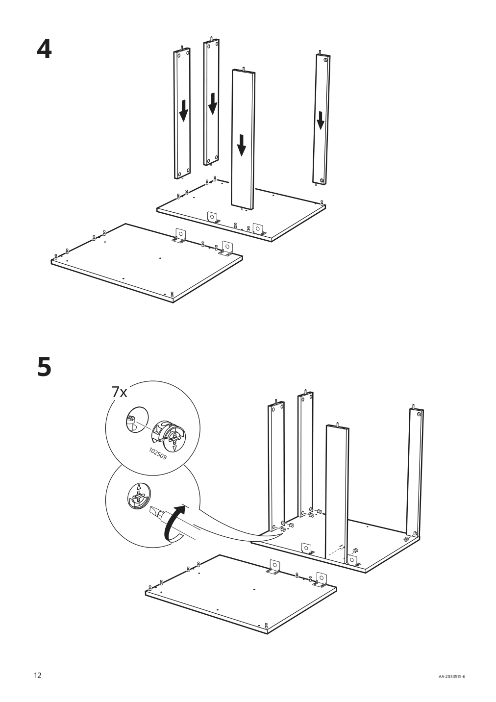 Assembly instructions for IKEA Godmorgon sink cabinet with 4 drawers kasjoen light gray | Page 12 - IKEA GODMORGON sink cabinet with 4 drawers 203.876.75