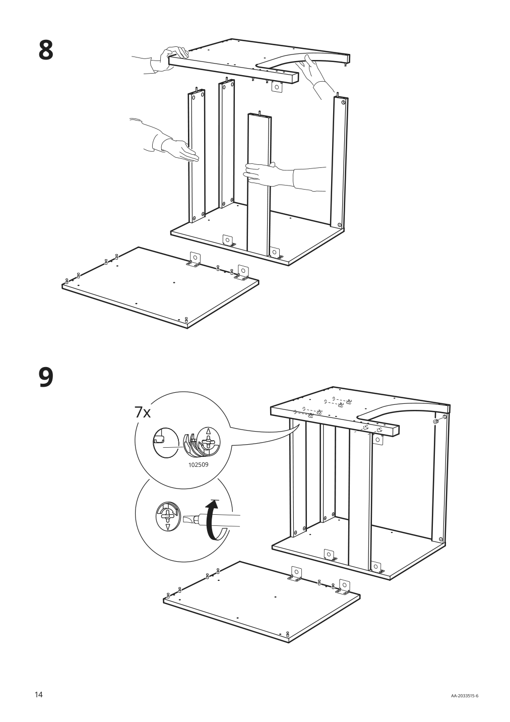 Assembly instructions for IKEA Godmorgon bathroom vanity with 4 drawers kasjoen white | Page 14 - IKEA GODMORGON bathroom vanity with 4 drawers 503.876.74