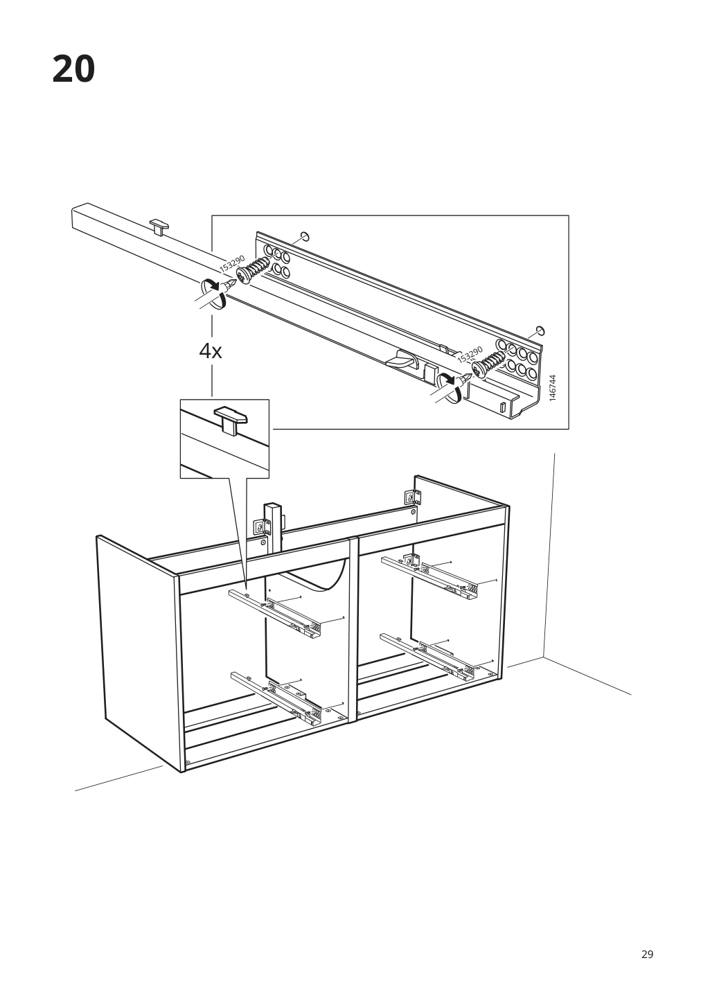 Assembly instructions for IKEA Godmorgon sink cabinet with 4 drawers kasjoen light gray | Page 29 - IKEA GODMORGON / ODENSVIK sink cabinet with 4 drawers 092.930.94