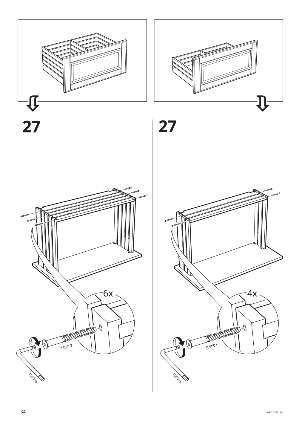 Assembly instructions for IKEA Godmorgon sink cabinet with 4 drawers kasjoen light gray | Page 34 - IKEA GODMORGON sink cabinet with 4 drawers 203.876.75