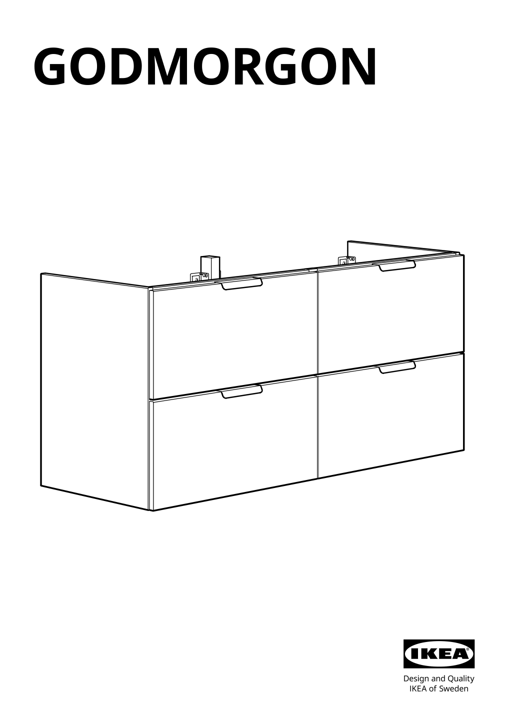 Assembly instructions for IKEA Godmorgon sink cabinet with 4 drawers white | Page 1 - IKEA GODMORGON sink cabinet with 4 drawers 603.441.32