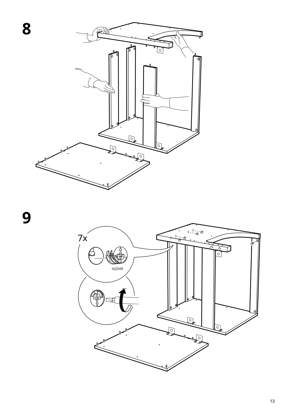 Assembly instructions for IKEA Godmorgon sink cabinet with 4 drawers white | Page 13 - IKEA GODMORGON sink cabinet with 4 drawers 603.441.32