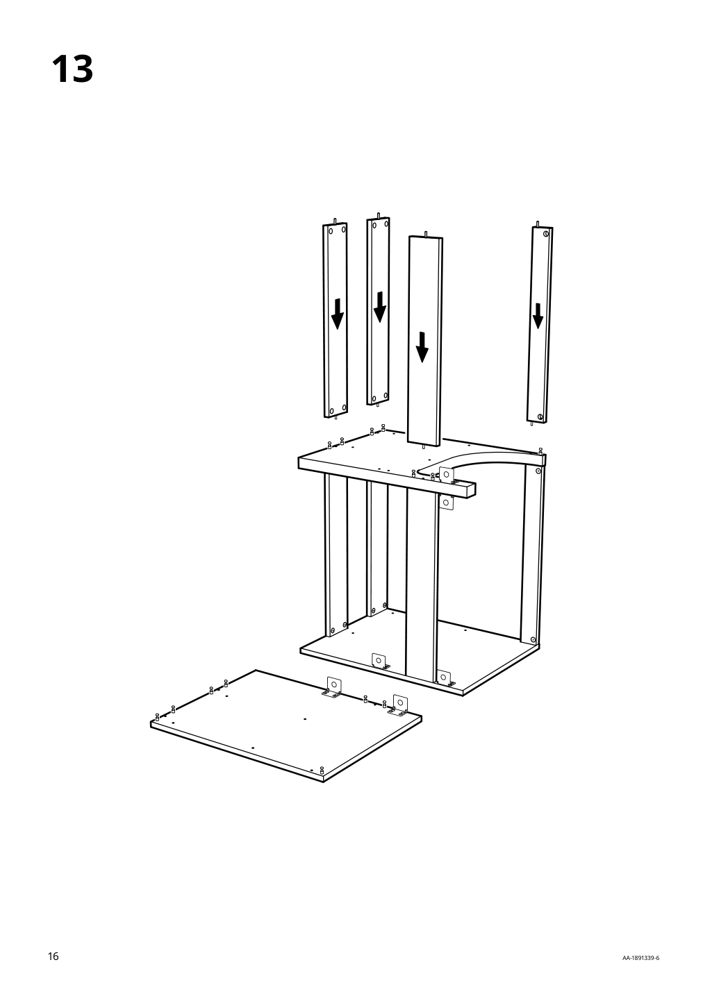 Assembly instructions for IKEA Godmorgon sink cabinet with 4 drawers white | Page 16 - IKEA GODMORGON sink cabinet with 4 drawers 603.441.32