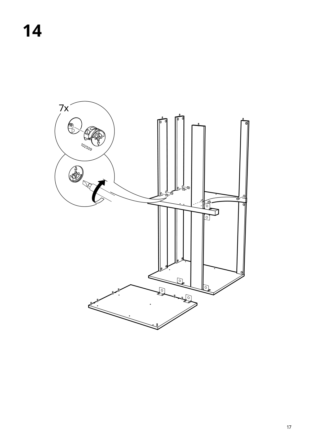 Assembly instructions for IKEA Godmorgon sink cabinet with 4 drawers white | Page 17 - IKEA GODMORGON sink cabinet with 4 drawers 603.441.32