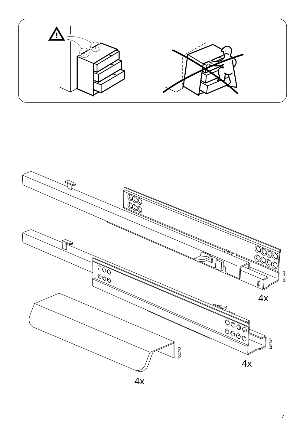 Assembly instructions for IKEA Godmorgon sink cabinet with 4 drawers white | Page 7 - IKEA GODMORGON / ODENSVIK sink cabinet with 4 drawers 892.932.26