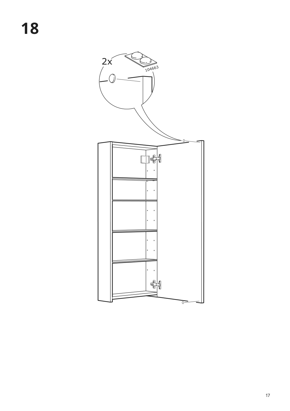 Assembly instructions for IKEA Godmorgon wall cabinet with 1 door brown stained ash effect | Page 17 - IKEA GODMORGON wall cabinet with 1 door 704.579.15