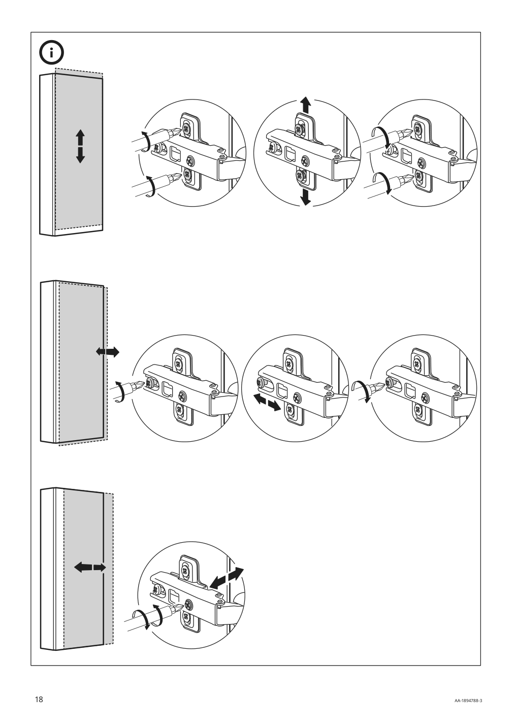 Assembly instructions for IKEA Godmorgon wall cabinet with 1 door brown stained ash effect | Page 18 - IKEA GODMORGON wall cabinet with 1 door 704.579.15