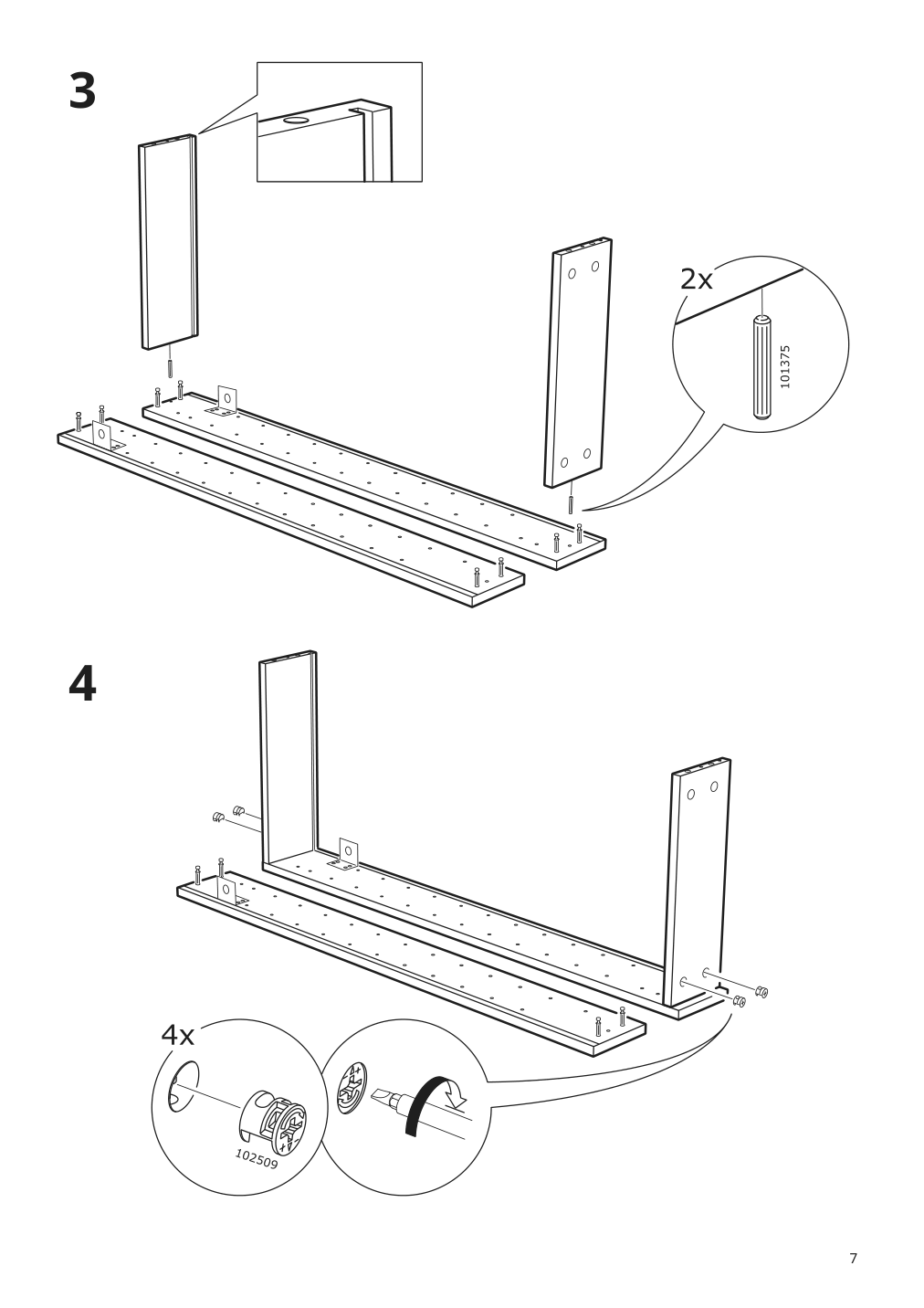 Assembly instructions for IKEA Godmorgon wall cabinet with 1 door brown stained ash effect | Page 7 - IKEA GODMORGON wall cabinet with 1 door 704.579.15