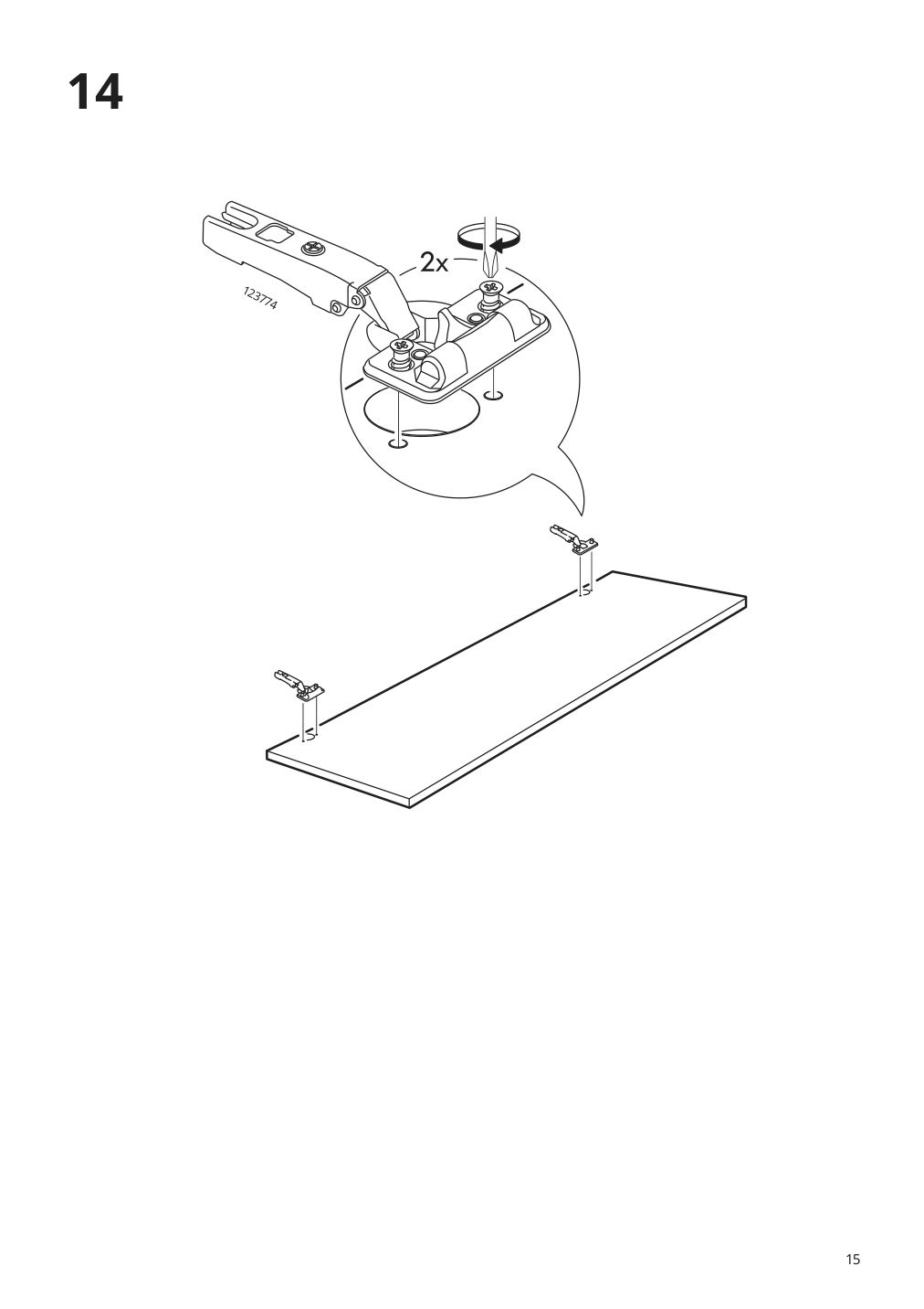 Assembly instructions for IKEA Godmorgon wall cabinet with 1 door high gloss gray | Page 15 - IKEA GODMORGON wall cabinet with 1 door 601.649.13