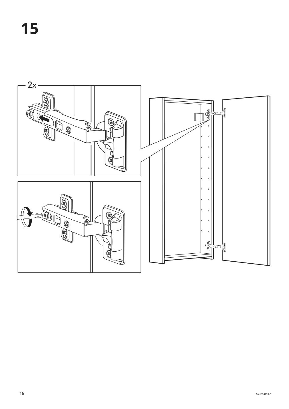 Assembly instructions for IKEA Godmorgon wall cabinet with 1 door high gloss gray | Page 16 - IKEA GODMORGON wall cabinet with 1 door 601.649.13