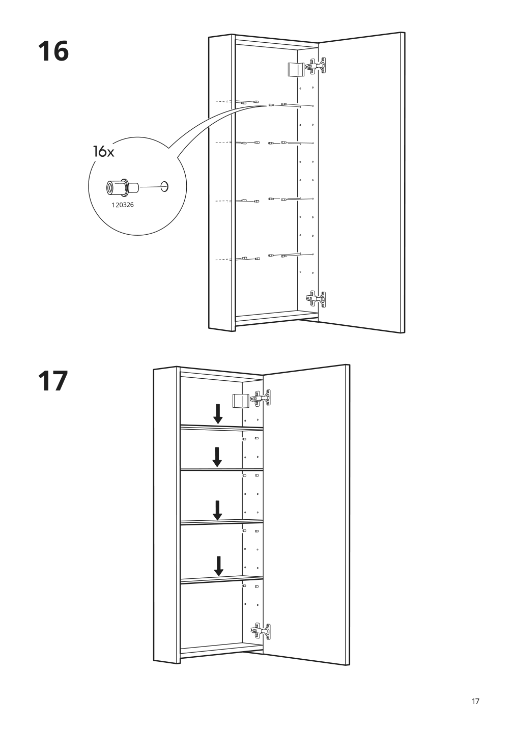 Assembly instructions for IKEA Godmorgon wall cabinet with 1 door high gloss gray | Page 17 - IKEA GODMORGON wall cabinet with 1 door 601.649.13