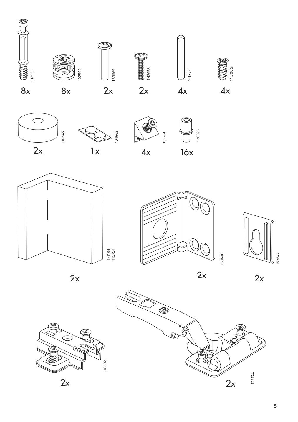 Assembly instructions for IKEA Godmorgon wall cabinet with 1 door high gloss gray | Page 5 - IKEA GODMORGON wall cabinet with 1 door 601.649.13