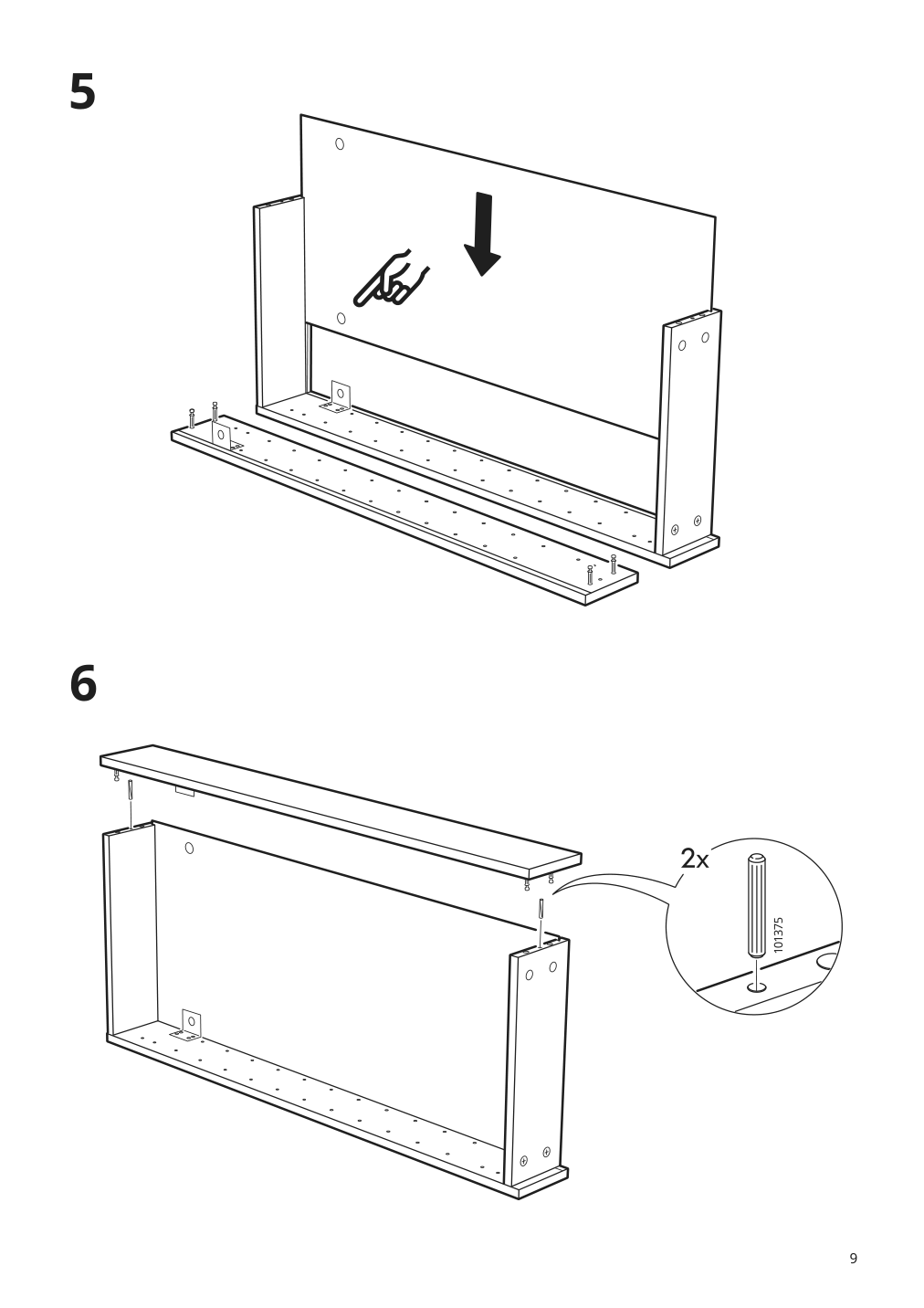 Assembly instructions for IKEA Godmorgon wall cabinet with 1 door high gloss gray | Page 9 - IKEA GODMORGON wall cabinet with 1 door 601.649.13