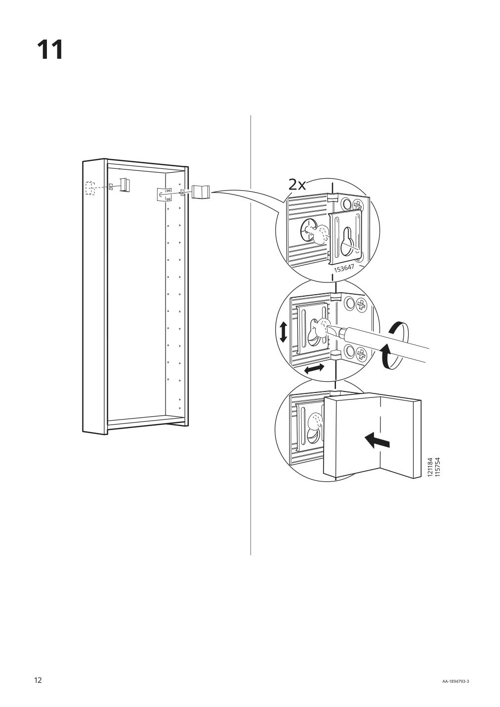 Assembly instructions for IKEA Godmorgon wall cabinet with 1 door high gloss white | Page 12 - IKEA GODMORGON wall cabinet with 1 door 601.475.13