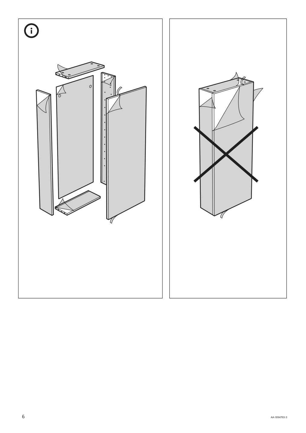 Assembly instructions for IKEA Godmorgon wall cabinet with 1 door high gloss white | Page 6 - IKEA GODMORGON wall cabinet with 1 door 601.475.13