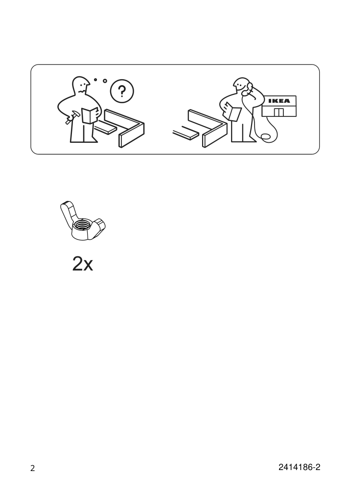 Assembly instructions for IKEA Gokvaella tray table copper color | Page 2 - IKEA GOKVÄLLÅ tray table 005.690.06