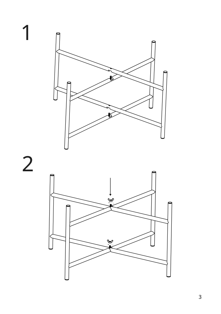 Assembly instructions for IKEA Gokvaella tray table copper color | Page 3 - IKEA GOKVÄLLÅ tray table 005.690.06