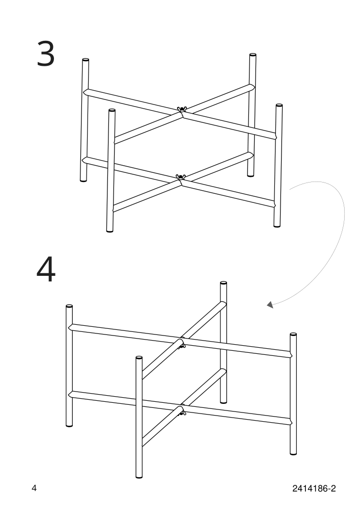 Assembly instructions for IKEA Gokvaella tray table copper color | Page 4 - IKEA GOKVÄLLÅ tray table 005.690.06