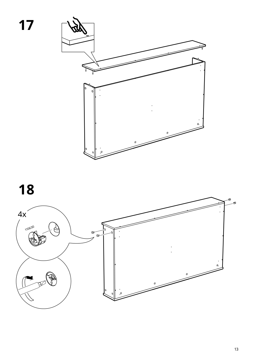 Assembly instructions for IKEA Gonatt crib with drawer white | Page 13 - IKEA GONATT crib with drawer 304.670.92